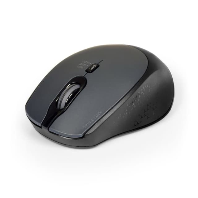 Port Wireless Silent 3600DPI 3 Button USB and Type-C Dongle Mouse – Black