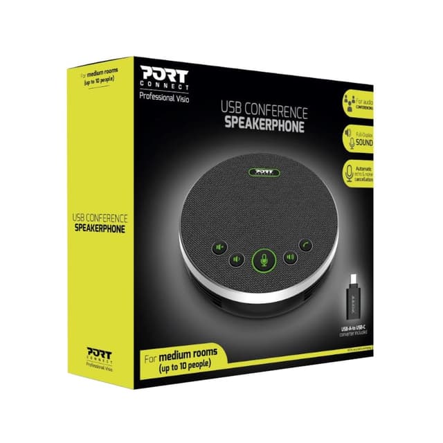 Port Connect Conference Room Speaker with Omidirectional Microphone