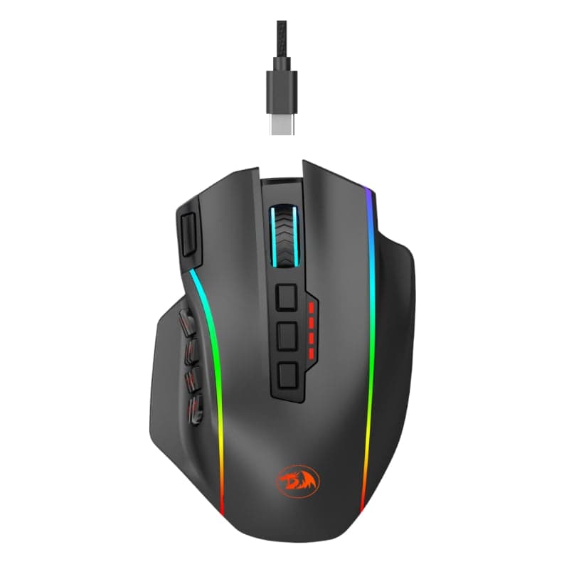 REDRAGON PERDITION PRO 16000DPI RGB Wireless MMO Ergo Gaming Mouse 
