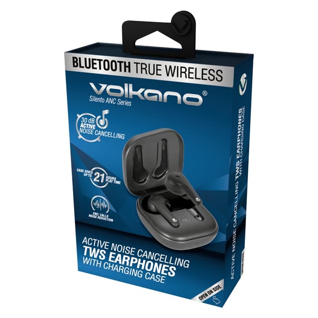Volkano Silento ANC Series True Wireless + Charging Case -Bl