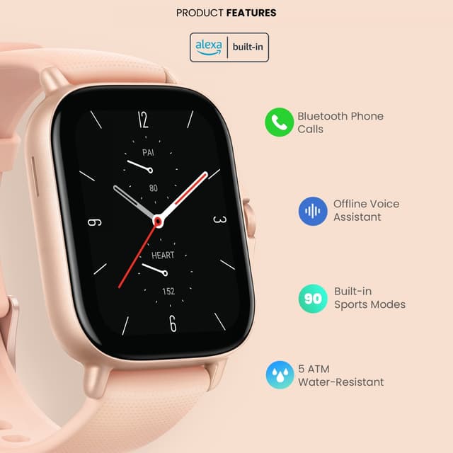 Amazfit GTS 2  Smartwatch Petal Pink