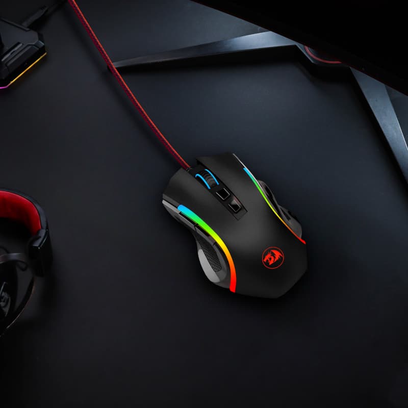REDRAGON GRIFFIN 7200DPI Gaming Mouse - Black - view 5