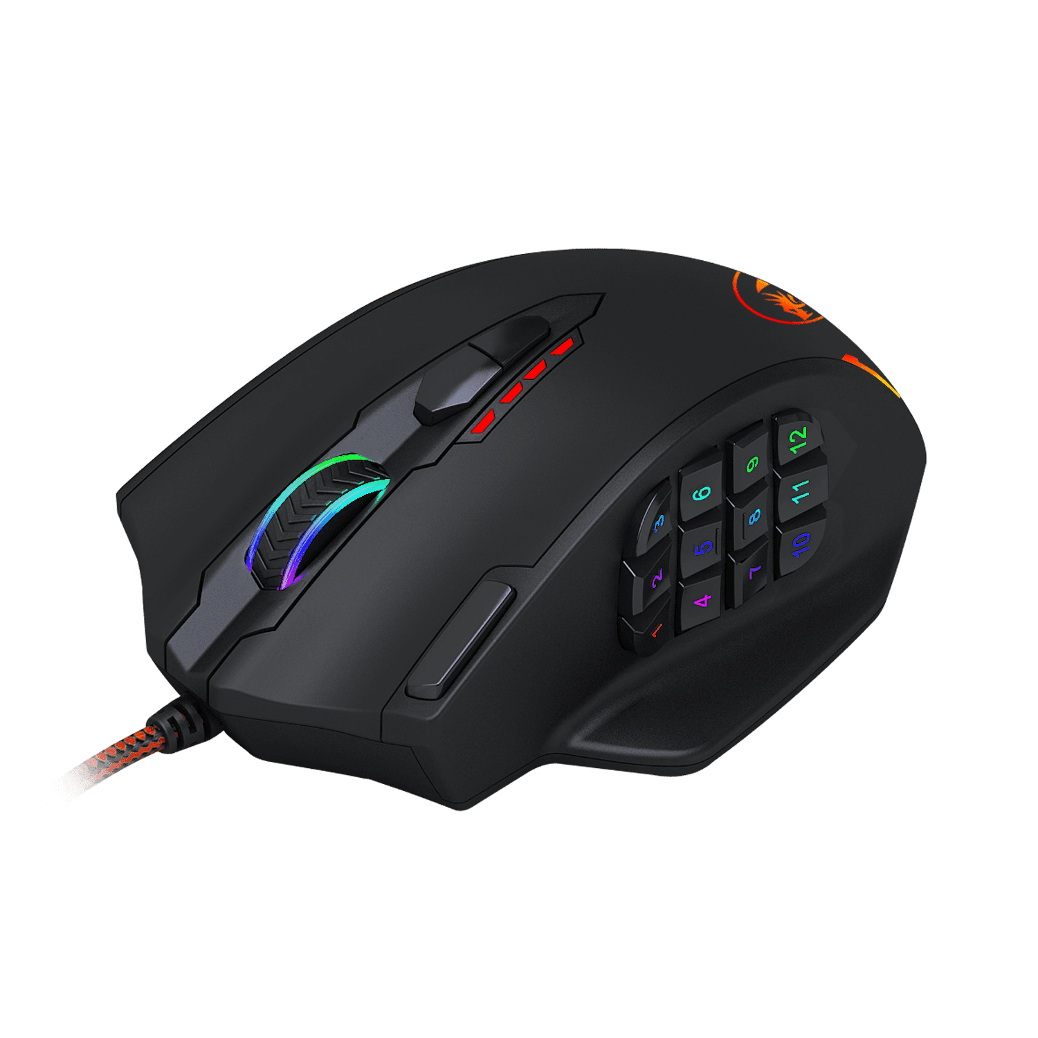 REDRAGON IMPACT 12400DPI MMO Gaming Mouse - Black - view 2