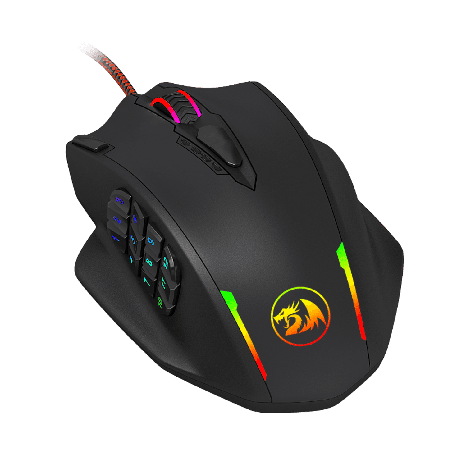 REDRAGON IMPACT 12400DPI MMO Gaming Mouse - Black - view 6