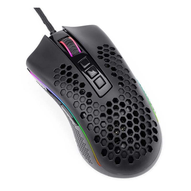 REDRAGON STORM 12400DPI 7 Buttons|Ergonomic Design|P3327 Optical Sensor|Lightweight Body|RGB Backlit gaming Mouse - Black - view 3