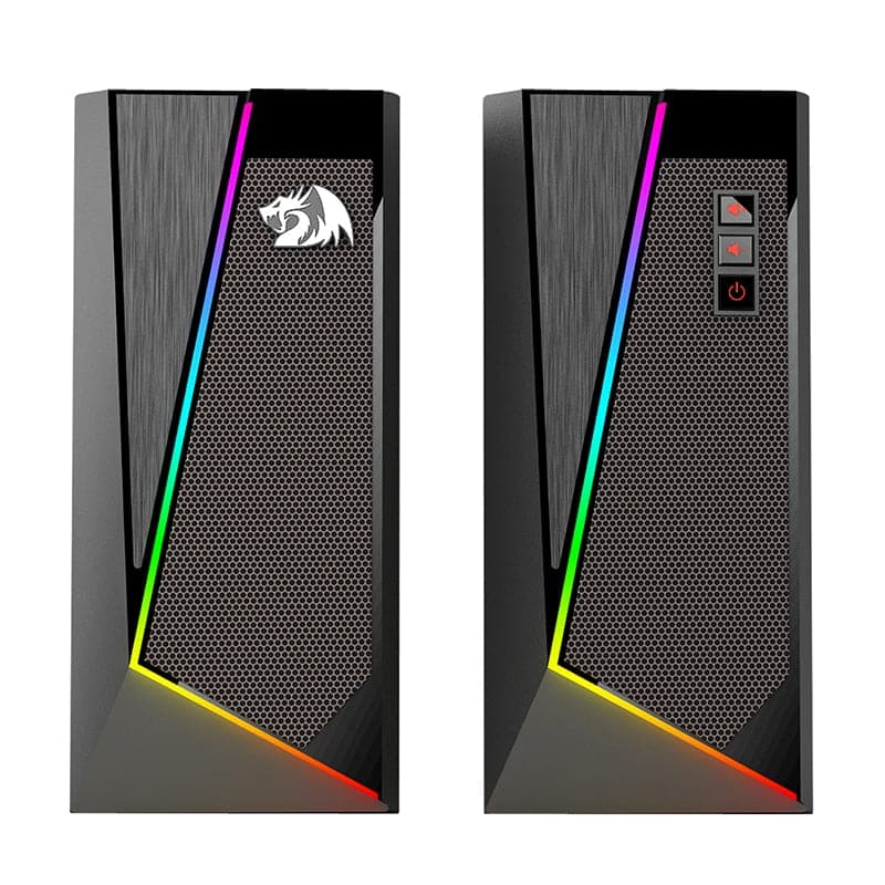 REDRAGON 2.0 Satellite Speaker ANVIL 2 x 3W RGB USB|Aux Gaming Speaker - Black - view 2