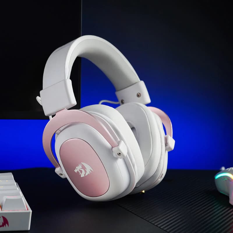 REDRAGON Over-Ear ZEUS 2 USB Gaming Headset - White - view 7