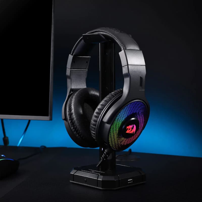 REDRAGON Over-Ear PANDORA USB (Power Only)|Aux (Mic and Headset) RGB Gaming Headset - Black - view 4
