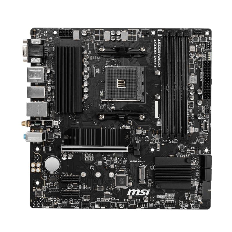 MSI B550M PRO-VDH WIFI AMD AM4 MATX Gaming Motherboard - view 2