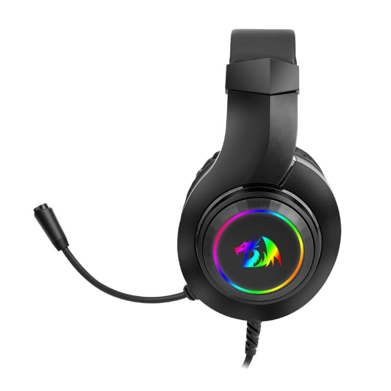 REDRAGON Over-Ear HYLAS Aux (Mic and Headset)|USB (Power Only) RGB Gaming Headset - Black - view 4
