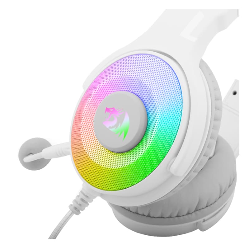 REDRAGON Over-Ear PANDORA USB (Power Only)|Aux (Mic and Headset) RGB Gaming Headset - White - view 5