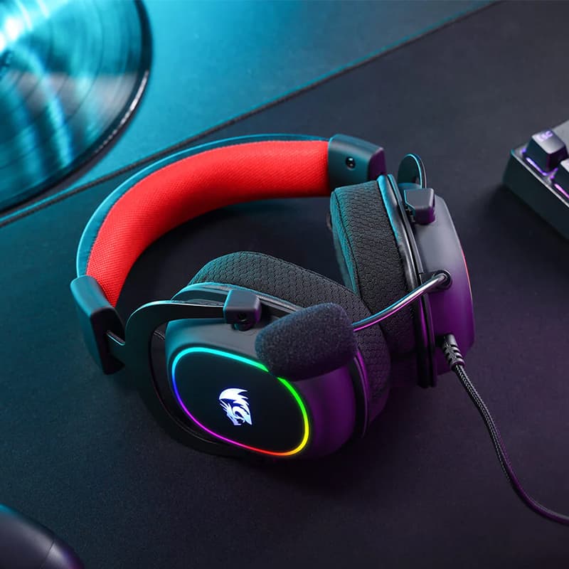 REDRAGON Over-Ear ZEUS-X USB RGB Gaming Headset - Black - view 9