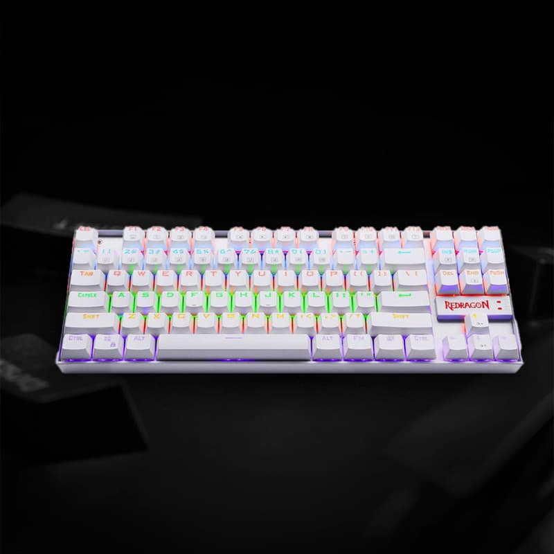REDRAGON KUMARA Mechanical 87 Key|RGB Backlit Gaming Keyboard - White - view 6