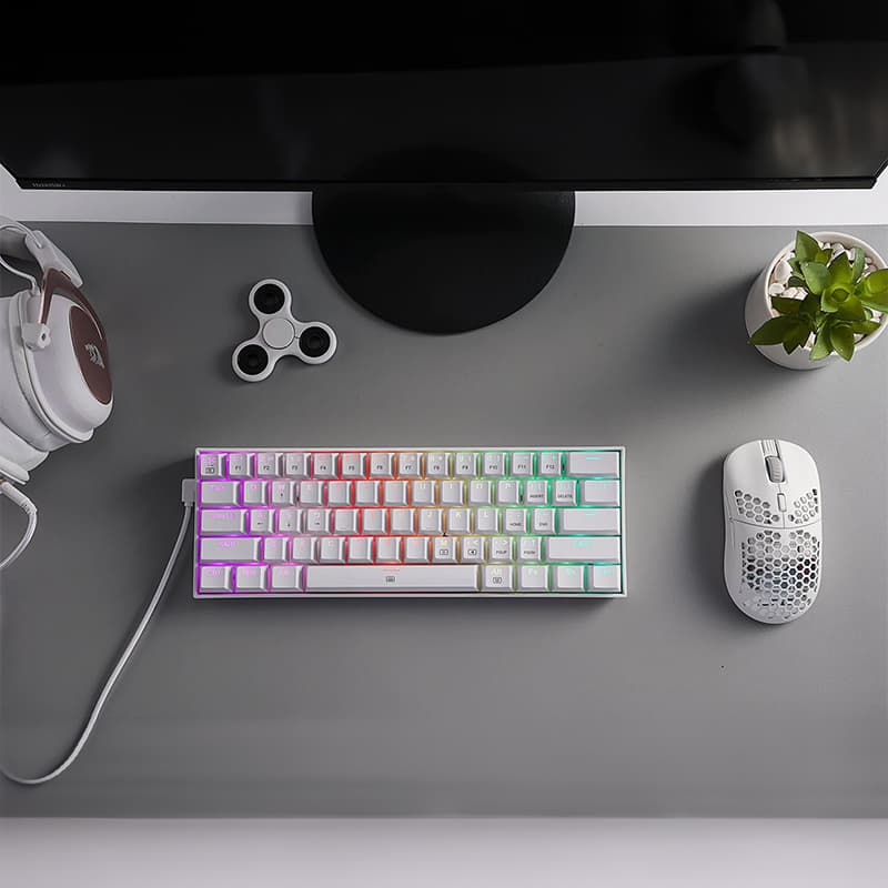 REDRAGON DRAGONBORN Wired Mechanical Keyboard RGB 67Key Design - White - view 7