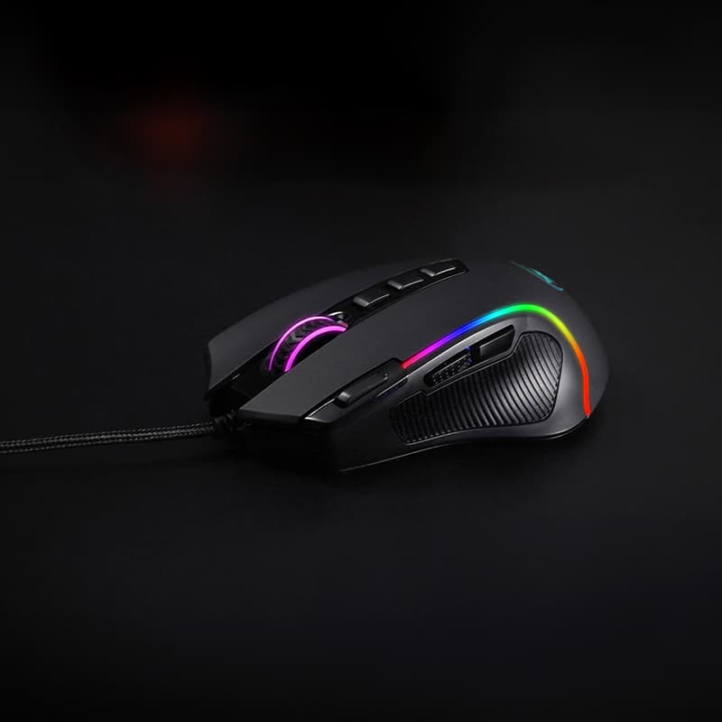REDRAGON PREDATOR 4000DPI RGB Ergo Gaming Mouse - Black - view 5