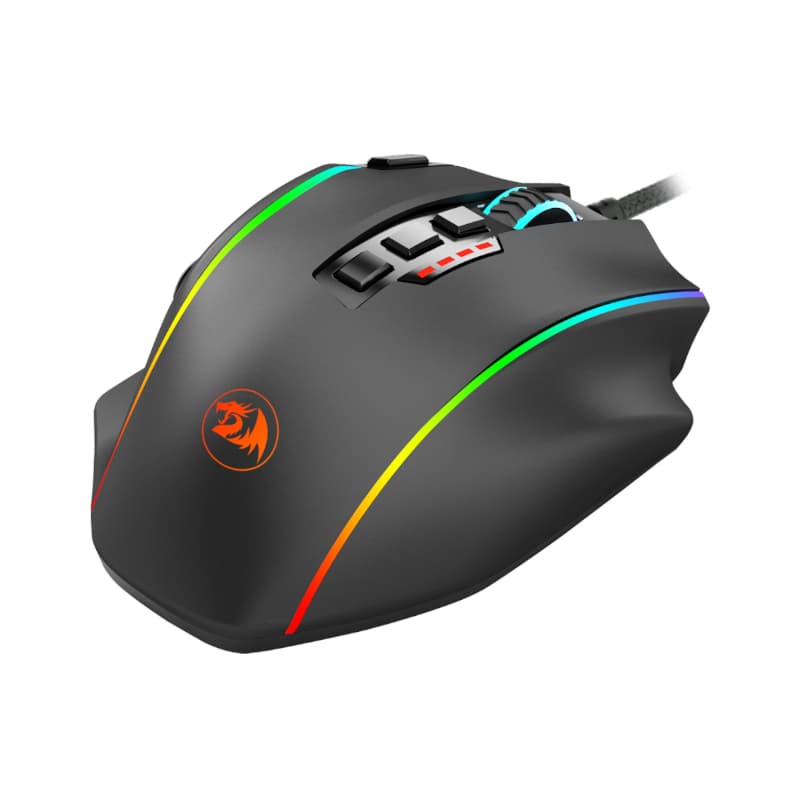 REDRAGON PERDICTION 4 12400DPI RGB MMO Ergo Gaming Mouse - Black - view 3