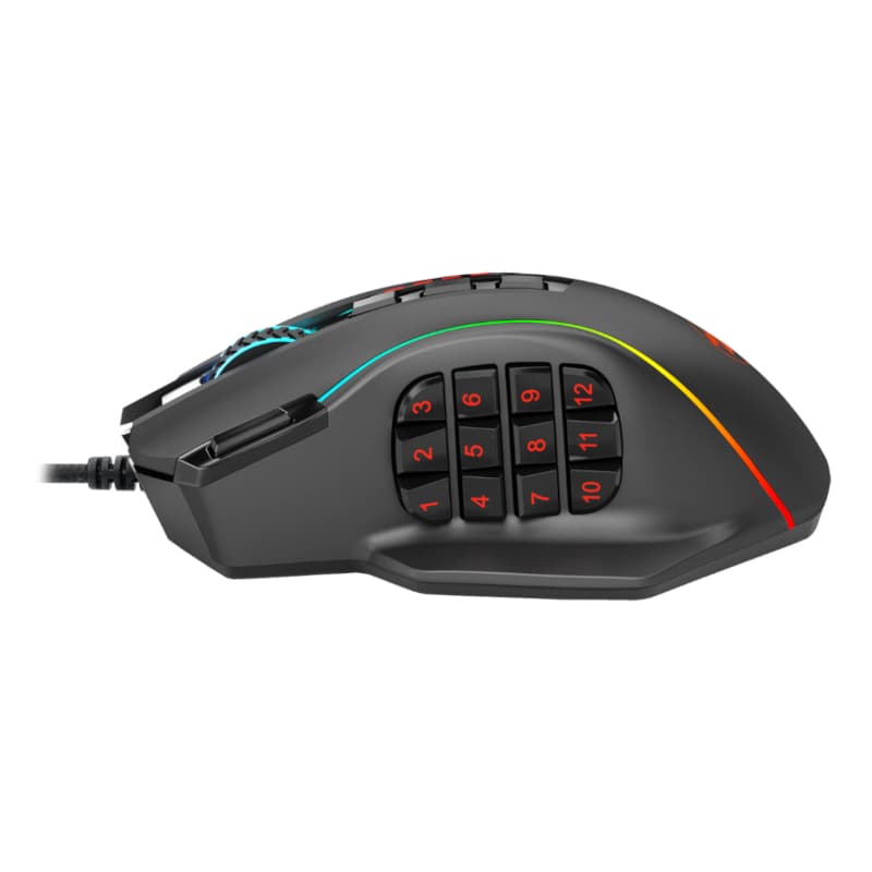 REDRAGON PERDICTION 4 12400DPI RGB MMO Ergo Gaming Mouse - Black - view 5