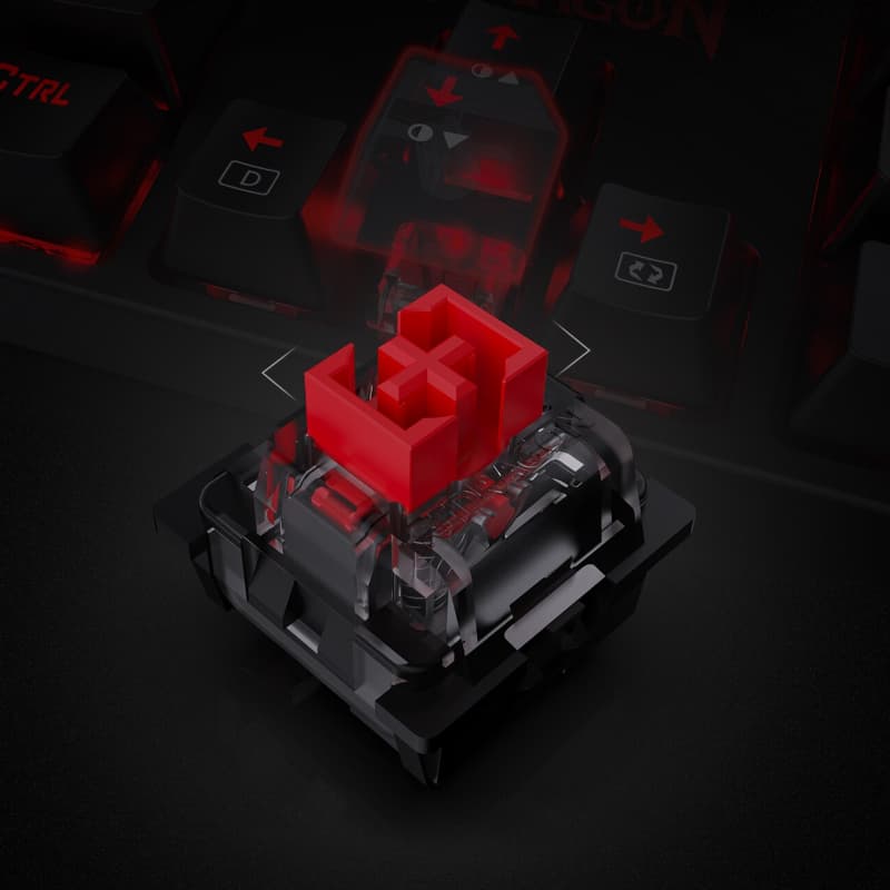 REDRAGON SURARA MECHANICAL RGB Gaming Keyboard - Black - view 3