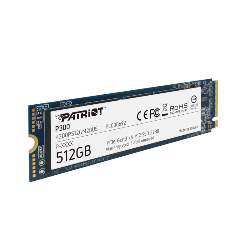 Patriot P300 512GB M.2 PCIe NVMe SSD - view 3