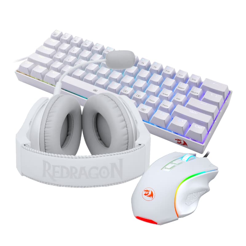 REDRAGON 3IN1 MS|HS|KB WIRED COMBO - WHITE - view 2