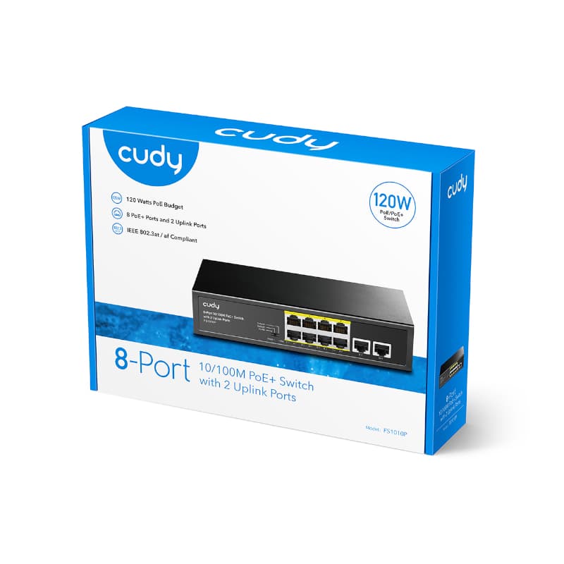 Cudy 10-Port Unmanaged PoE+ Switch - view 4
