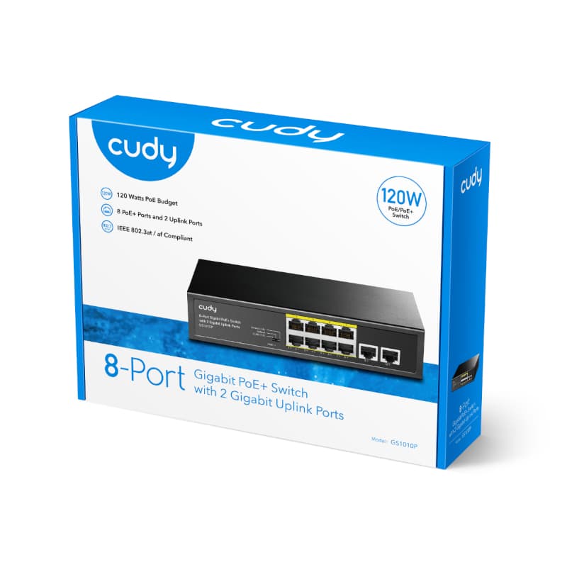 Cudy 8-Port Gigabit PoE+ Unmanaged Switch - view 4