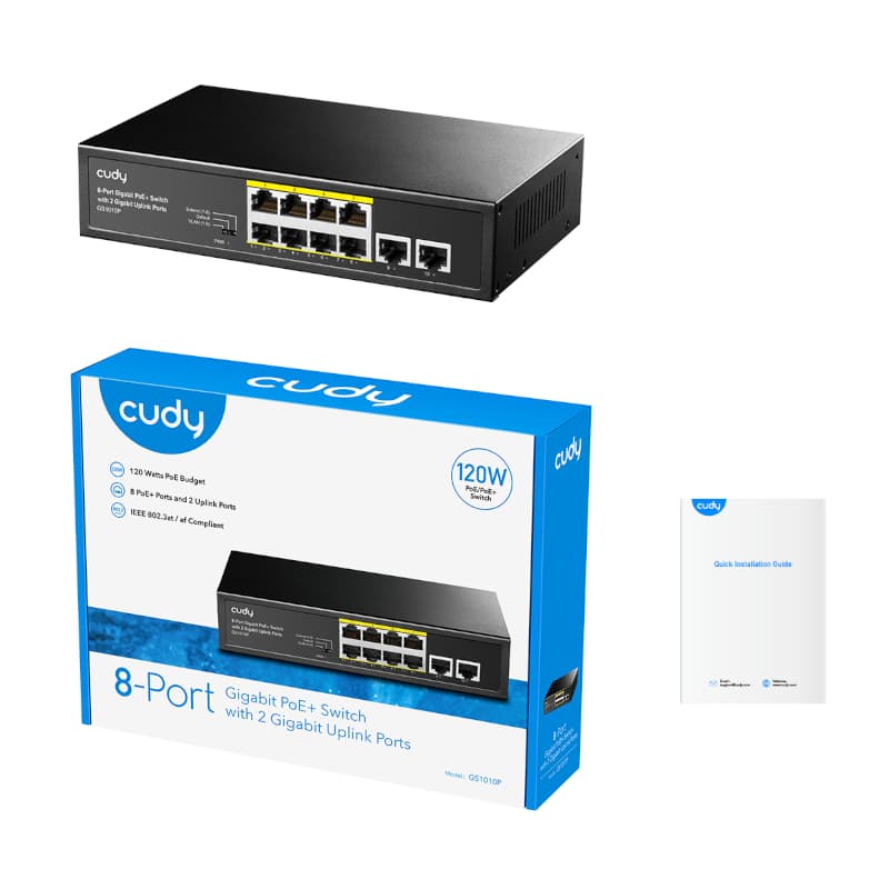 Cudy 8-Port Gigabit PoE+ Unmanaged Switch - view 5