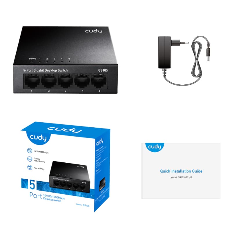 Cudy 5-Port Gigabit Metal Switch - view 3