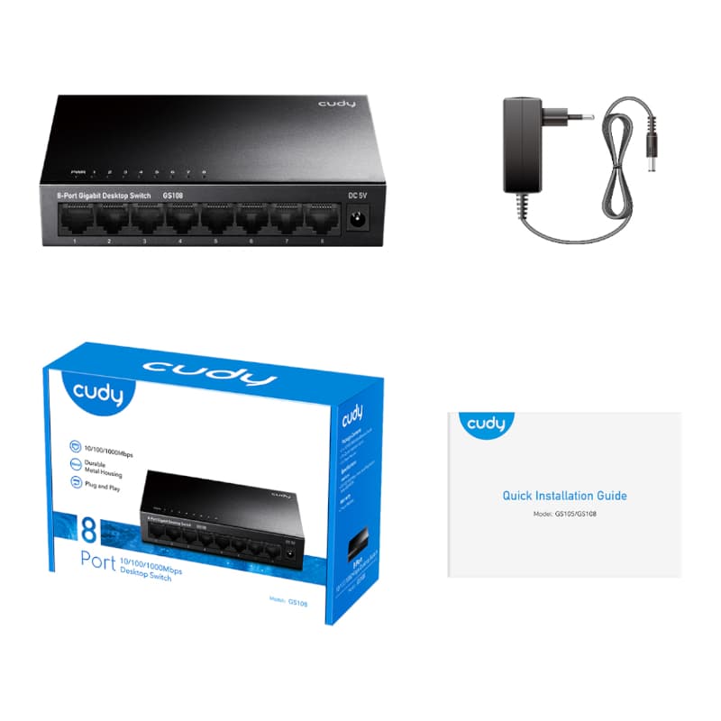 Cudy 8-Port Gigabit Metal Switch - view 3
