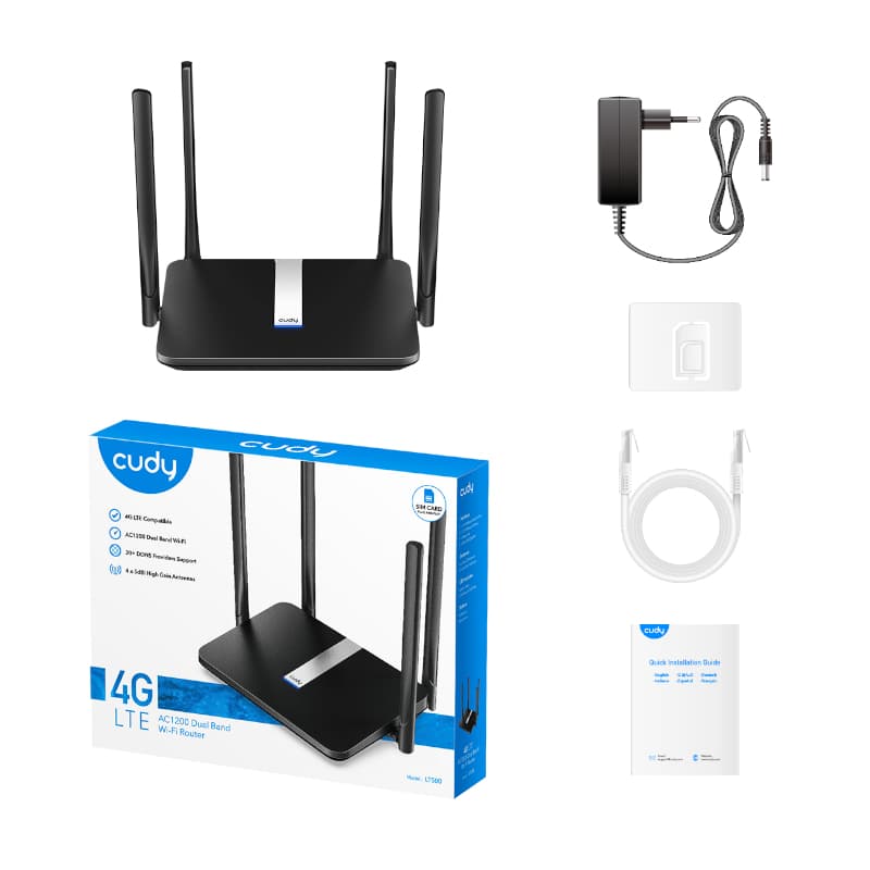 Cudy AC1200 WiFi 4G LTE Cat4 Router - view 4