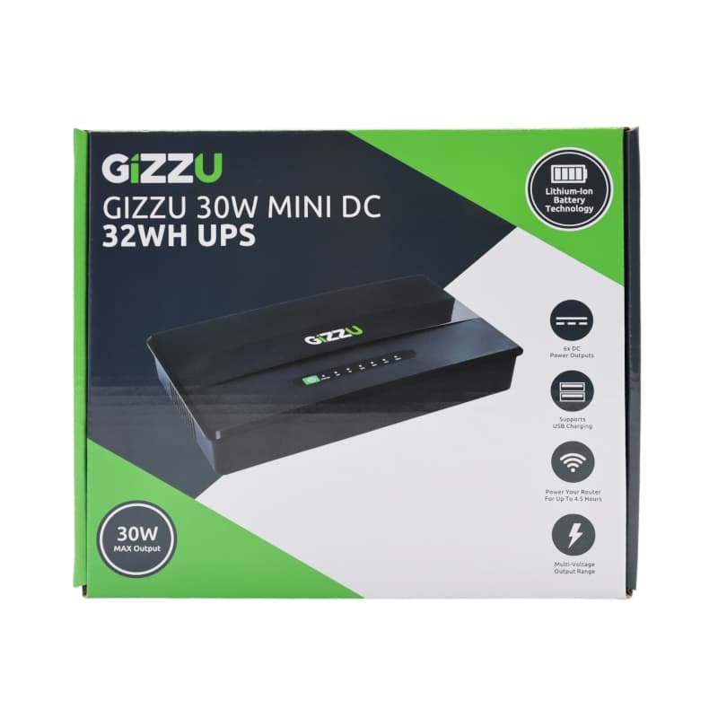GIZZU 30W 32Wh 8800mAh Mini DC UPS Lithium - Black - view 2