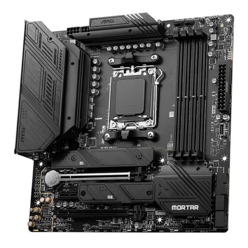 MSI MAG B650M MORTAR WIFI AMD AM5 mATX Gaming Motherboard - view 3