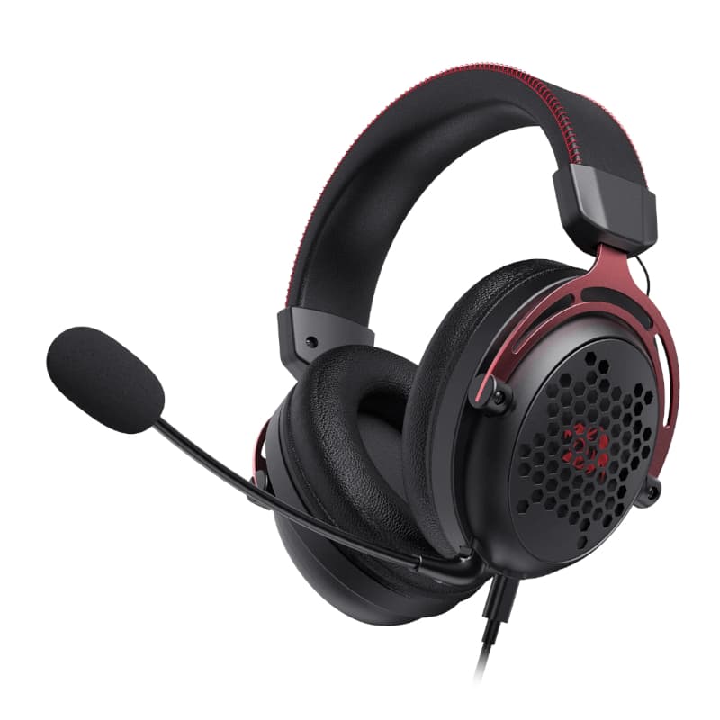REDRAGON Over-Ear DIOMEDES Honeycomb 3.5mm AUX Gaming Headset - Black - view 2
