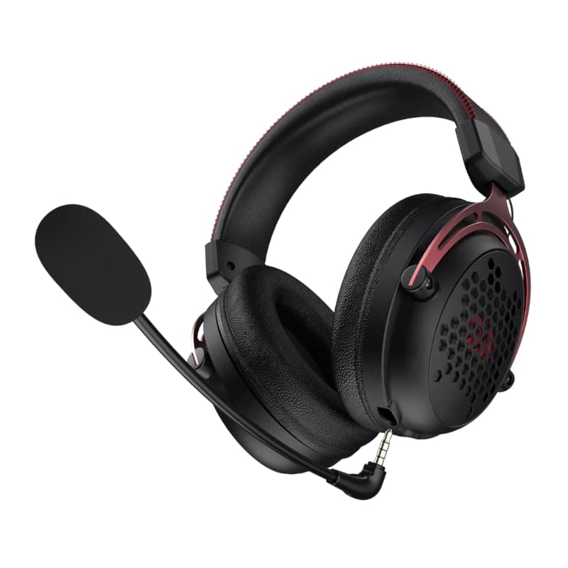 REDRAGON Over-Ear DIOMEDES Honeycomb 3.5mm AUX Gaming Headset - Black - view 4
