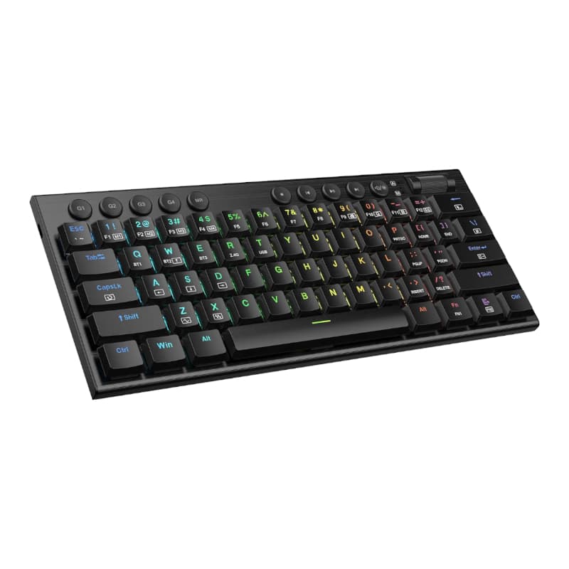 REDRAGON Horus Mini Pro 61Key Wireless Bluetooth Red Switch RGB Low Profile Gaming Mechanical Keyboard - Black - view 4