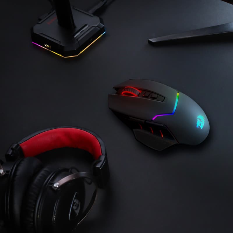 REDRAGON Mirage Pro 8000DPI RGB Wireless Gaming Mouse - Black - view 6