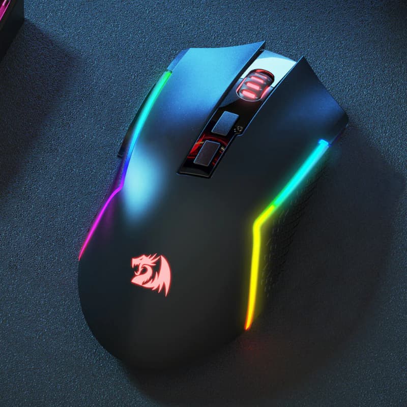 REDRAGON Trident Pro 8000DPI RGB Gaming Mouse - Black - view 6