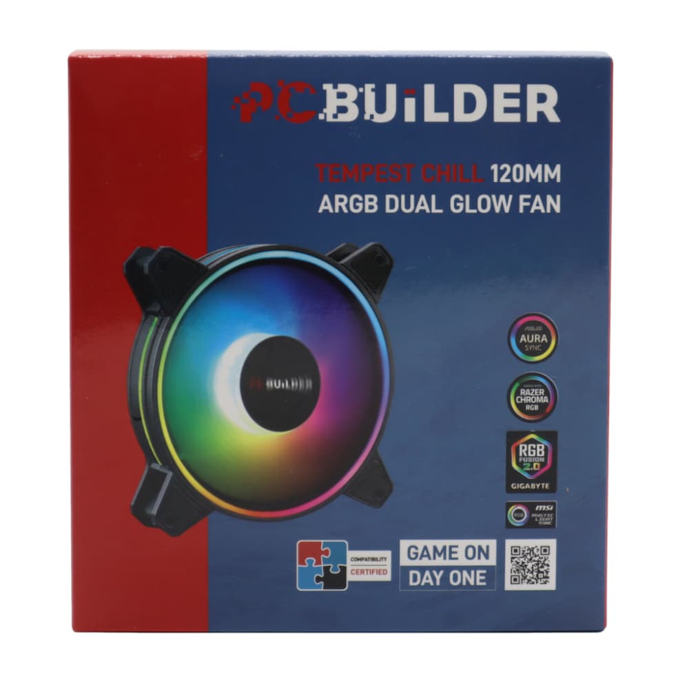 PCBuilder Tempest Chill 120MM ARGB Dual Glow Fan - view 2