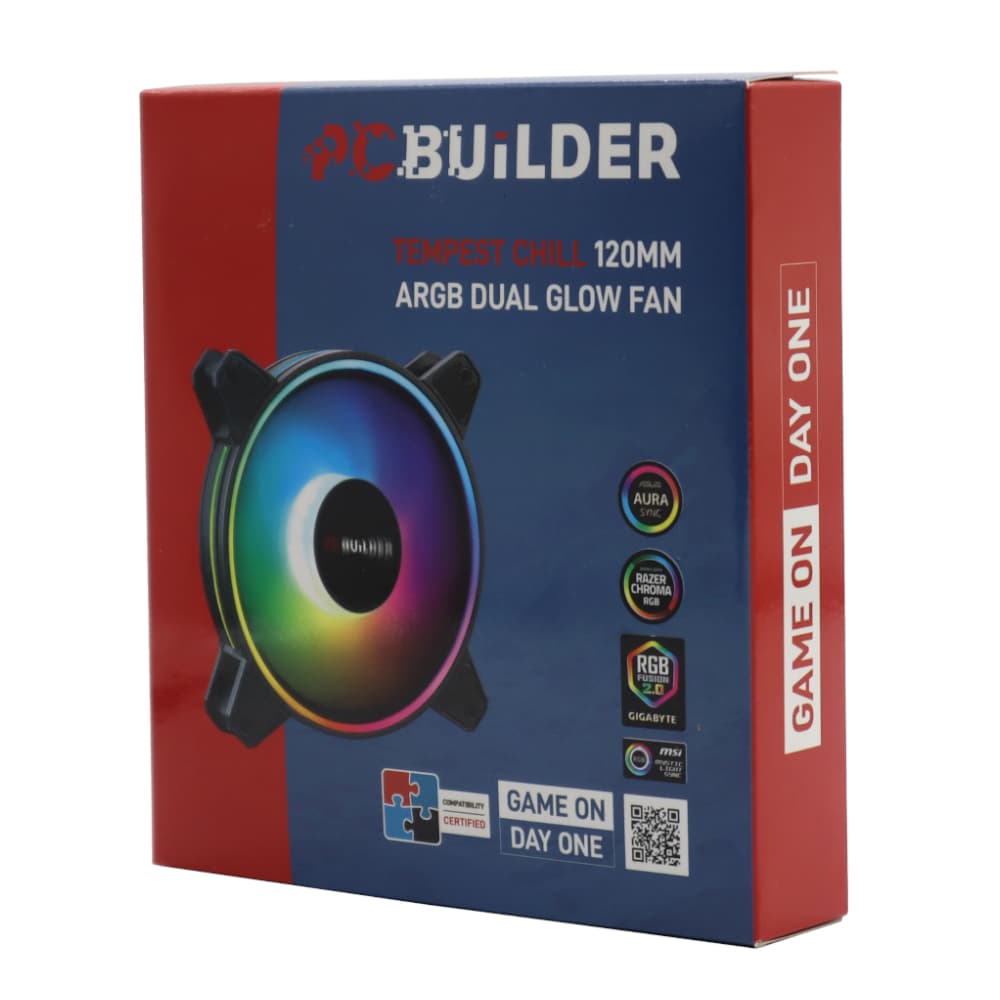 PCBuilder Tempest Chill 120MM ARGB Dual Glow Fan - view 3