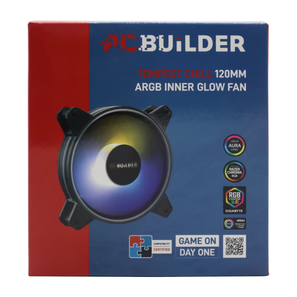 PCBuilder Tempest Chill 120MM ARGB Inner Glow Fan - view 2