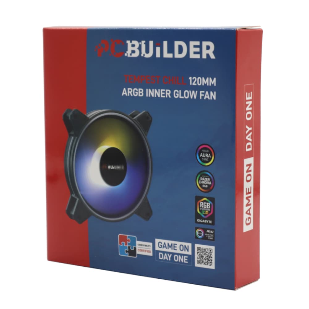 PCBuilder Tempest Chill 120MM ARGB Inner Glow Fan - view 3