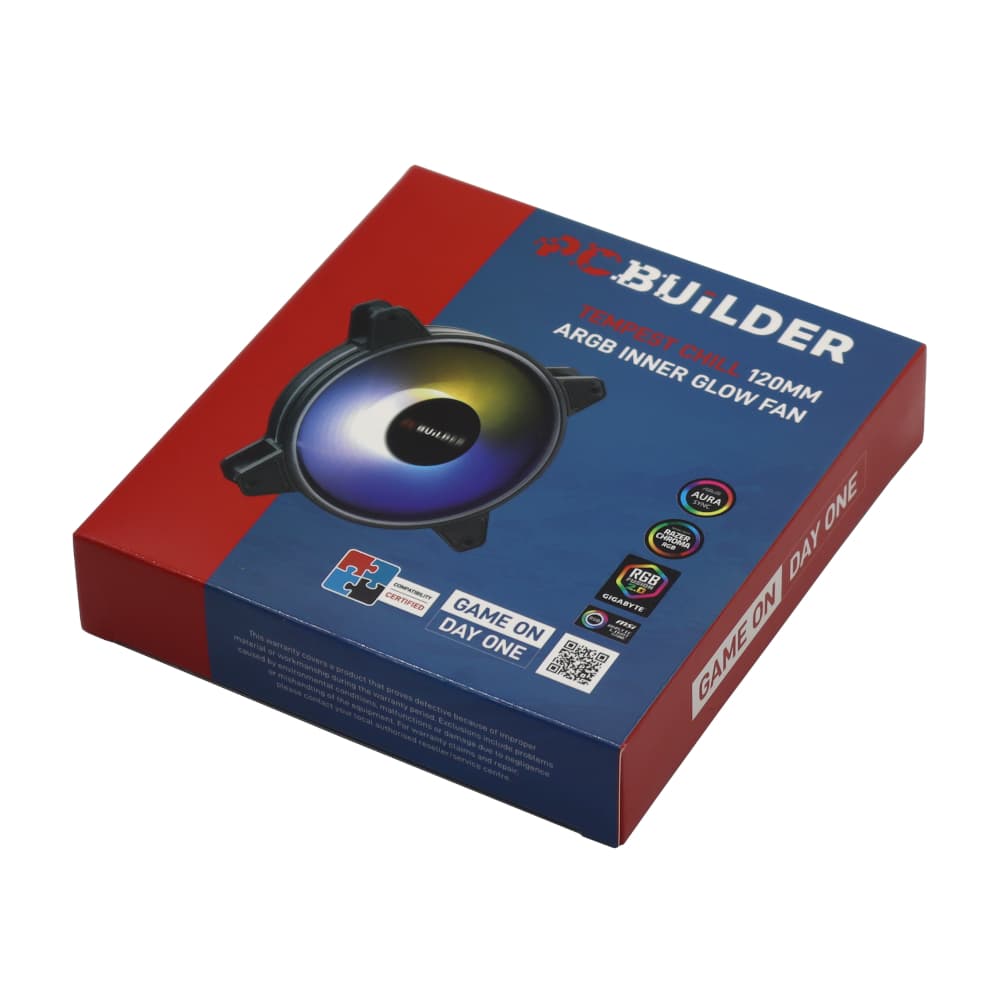 PCBuilder Tempest Chill 120MM ARGB Inner Glow Fan - view 5