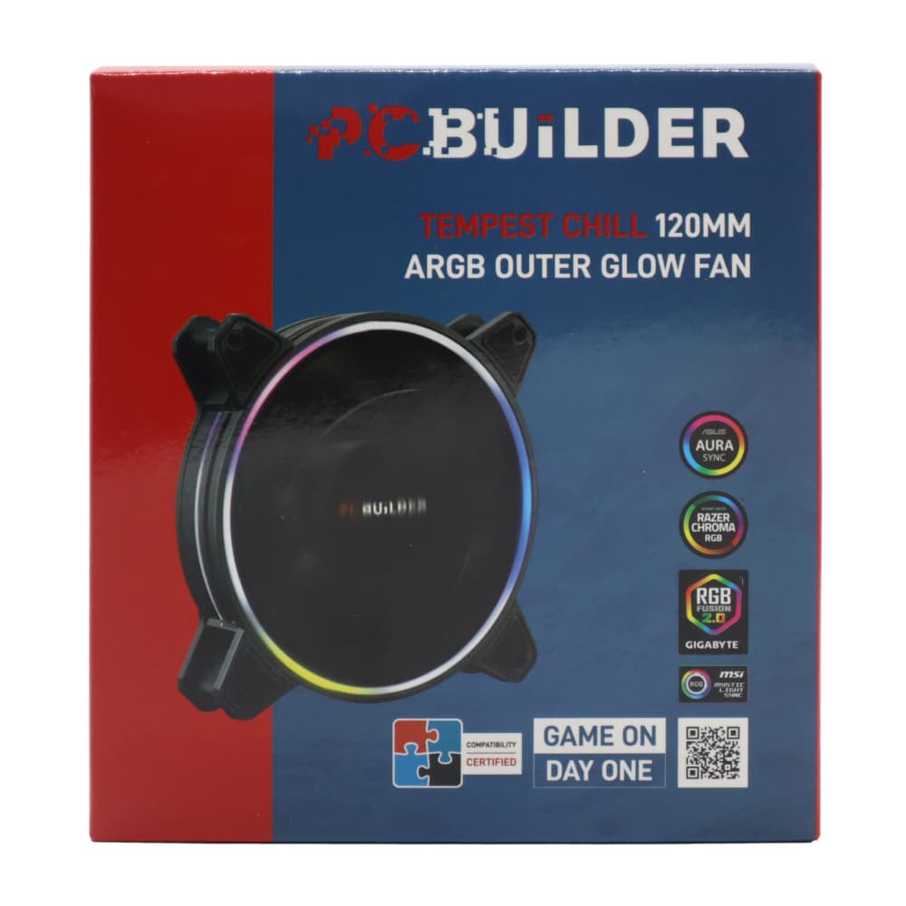 PCBuilder Tempest Chill 120MM ARGB Outer Glow Fan - view 2