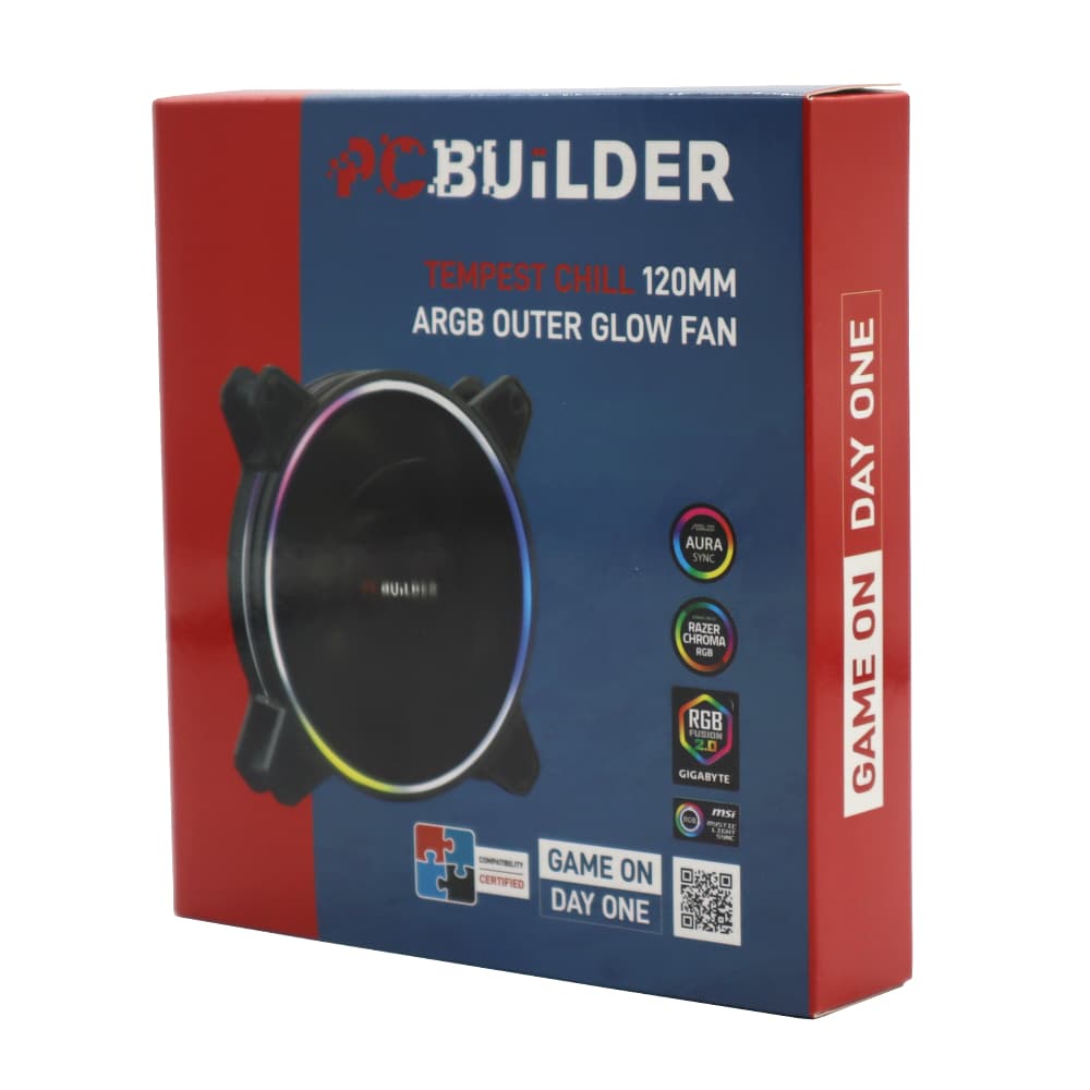PCBuilder Tempest Chill 120MM ARGB Outer Glow Fan - view 3
