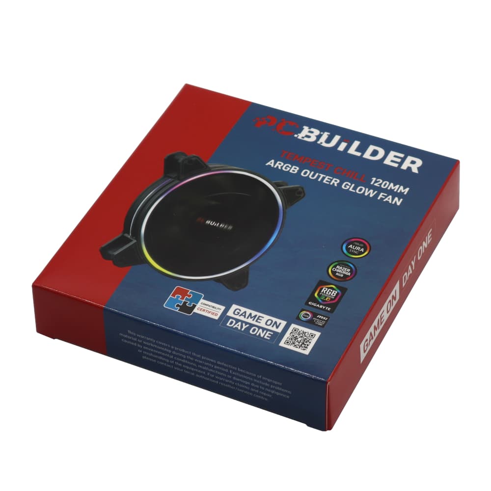 PCBuilder Tempest Chill 120MM ARGB Outer Glow Fan - view 5