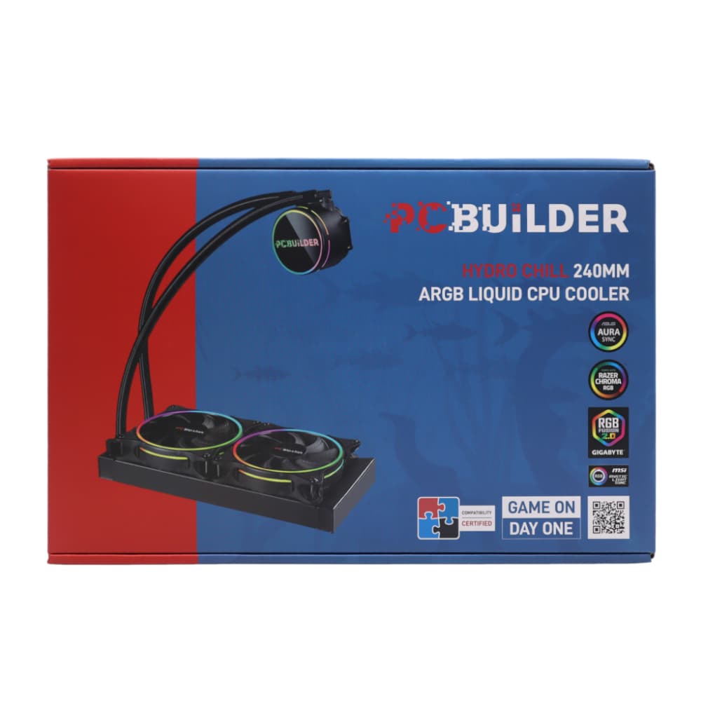 PCBuilder Hydro Chill 240MM AIO Liquid CPU Cooler ARGB - view 4