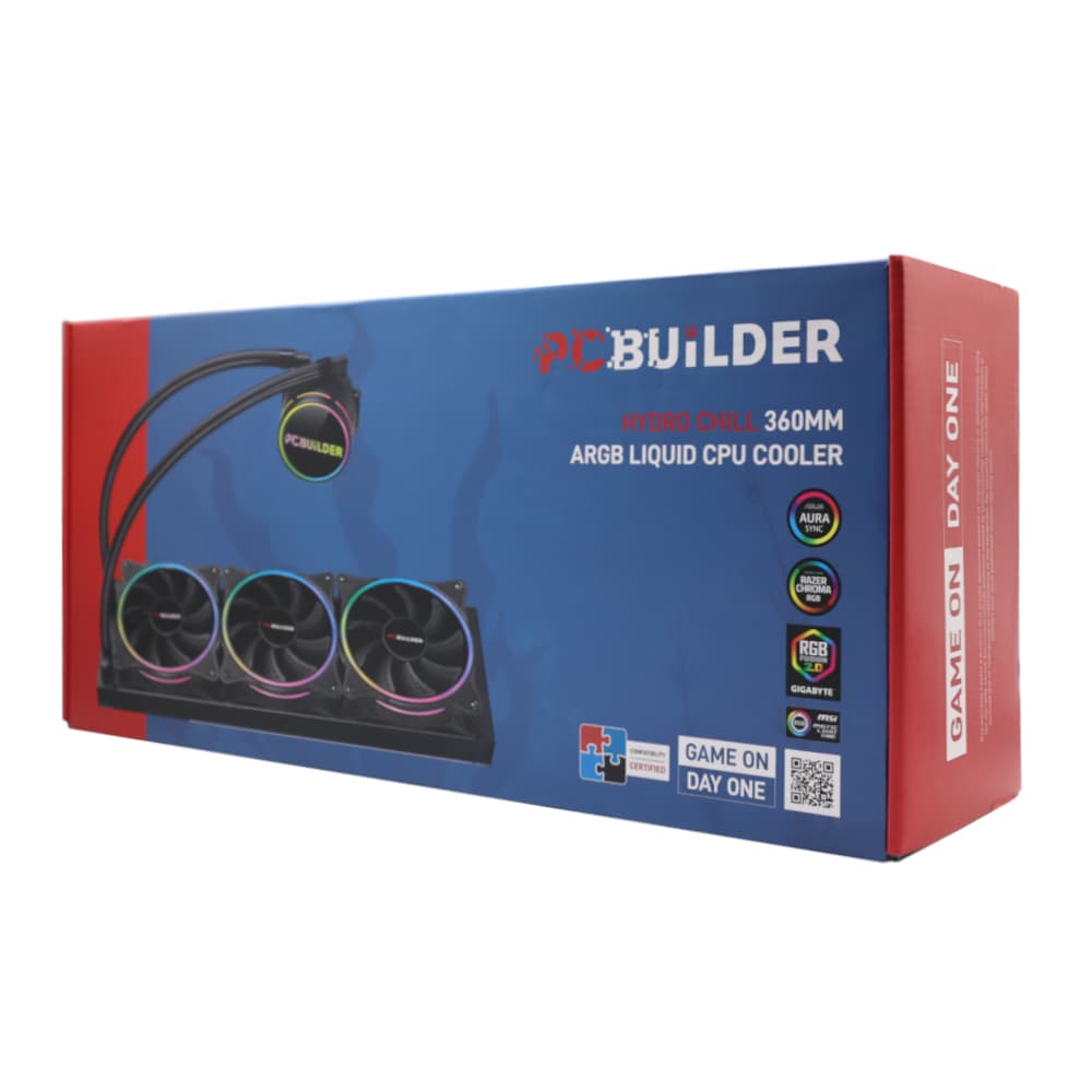 PCBuilder Hydro Chill 360MM AIO Liquid CPU Cooler ARGB - view 3