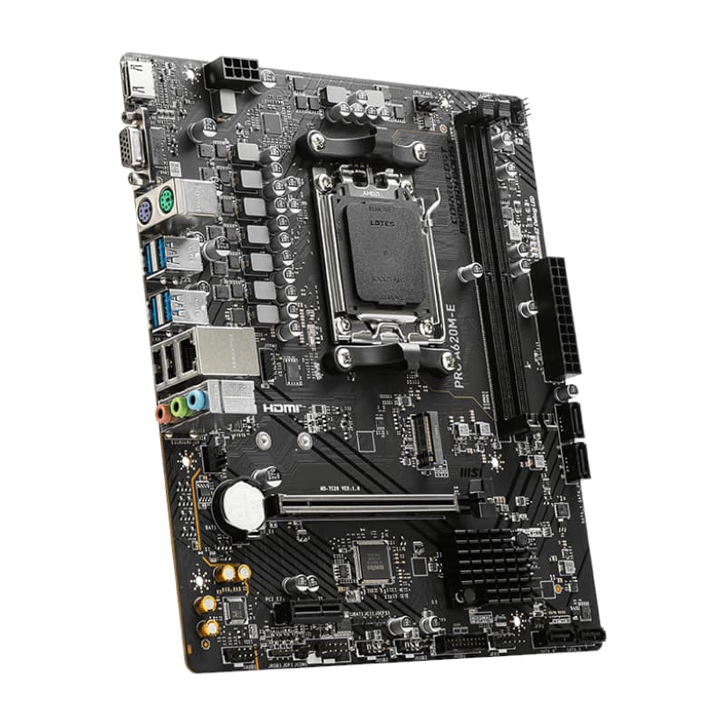 MSI A620M-E PRO AMD AM5 MATX Gaming Motherboard - view 4