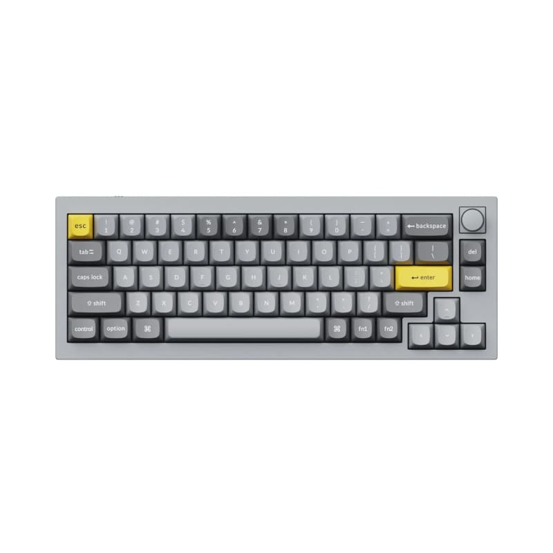 Keychron Q2 65% Red G Pro Switches Aluminium RGB Wired Keyboard - Grey - view 2