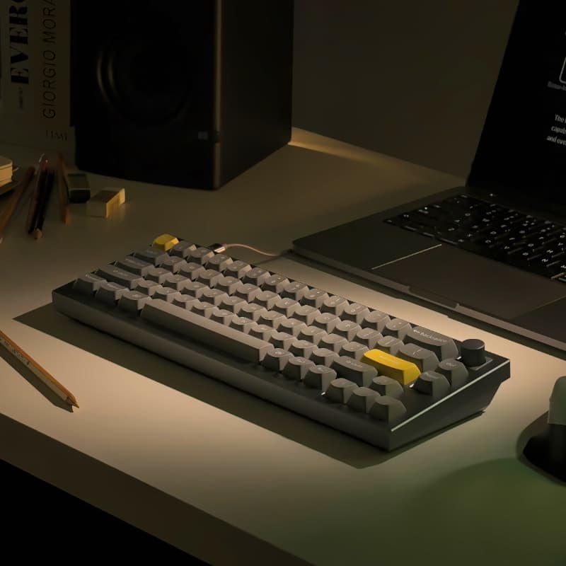 Keychron Q2 65% Red G Pro Switches Aluminium RGB Wired Keyboard - Grey - view 4